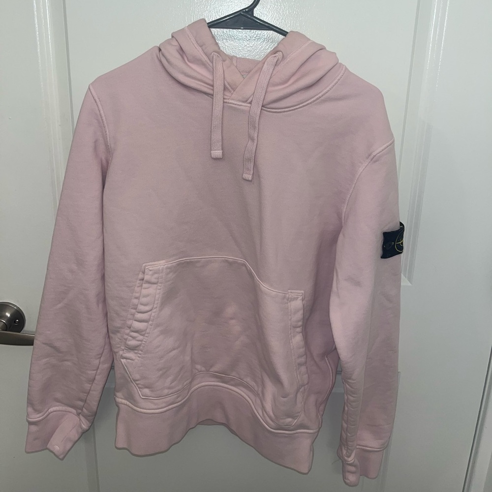 Stone Island Light Pink Sweatshirt with Logo Patch